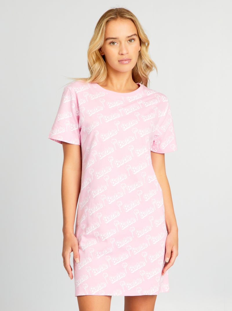 Chemise de nuit 'Barbie' Rose - Kiabi