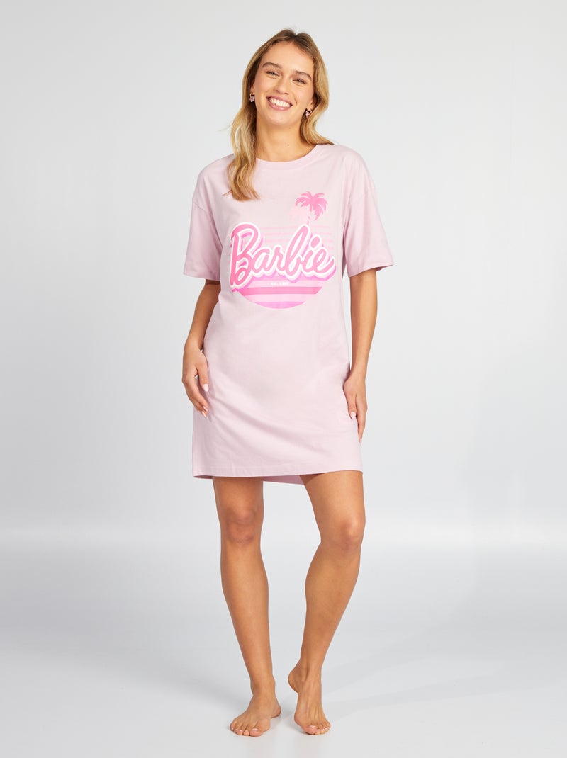 Chemise de nuit 'Barbie' Rose - Kiabi