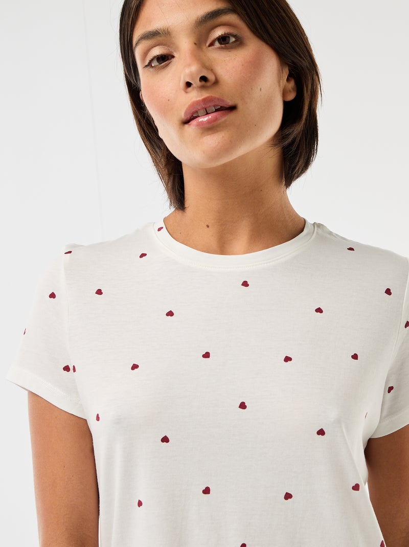 Chemise de nuit Blanc - Kiabi