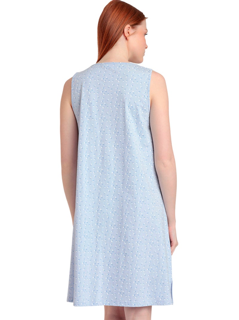 Chemise de nuit Blue Flowers Bleu - Kiabi