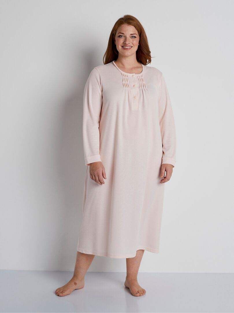 Chemise De Nuit Femme Boutonnée - Pyjama Ample à Manches Longues, Col En V Et Poches Poitrine - Style Petit Ami Confortable - 8