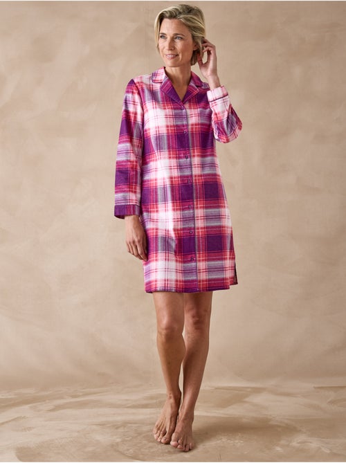 Chemise de nuit boutonnée chaude - daxon - Kiabi