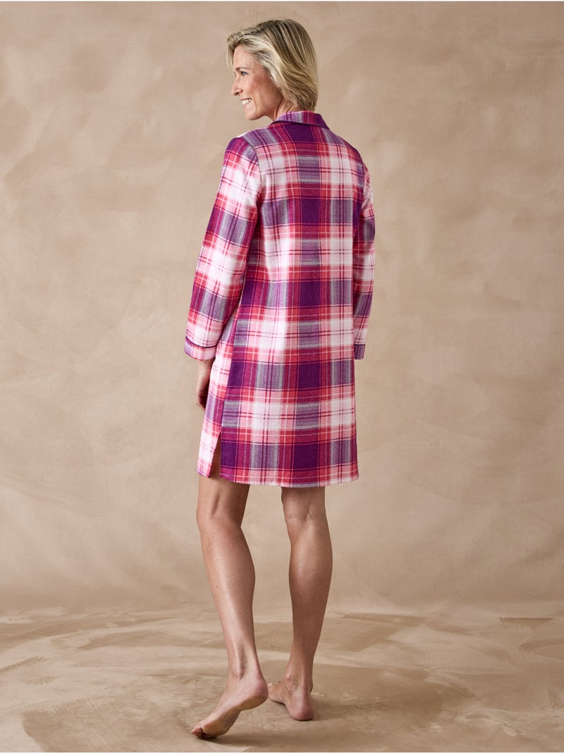 Chemise de nuit boutonnée chaude - daxon Rose/Multicolore - Kiabi