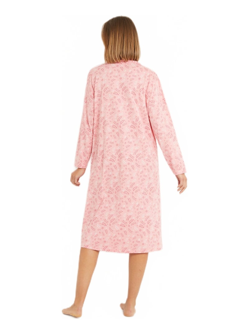 Chemise de nuit boutonnée coton grandes tailles Multicolore - Kiabi