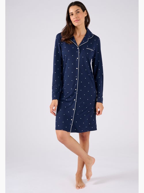 Chemise de nuit boutonnée Thermolactyl - Damart - Kiabi