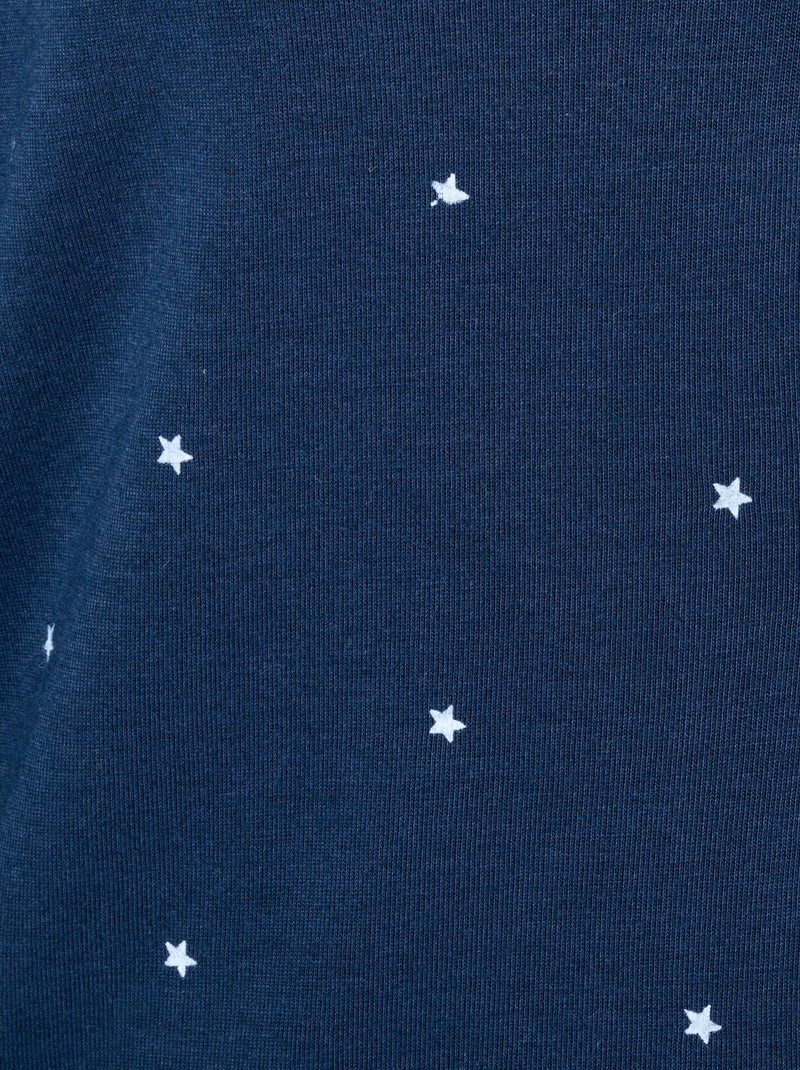 Chemise de nuit boutonnée Thermolactyl - Damart Bleu marine - Kiabi