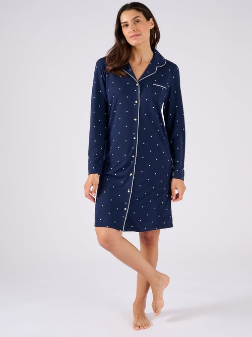 Chemise de nuit boutonnée Thermolactyl - Damart - Kiabi