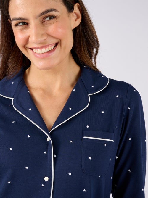 Chemise de nuit boutonnée Thermolactyl - Damart - Kiabi
