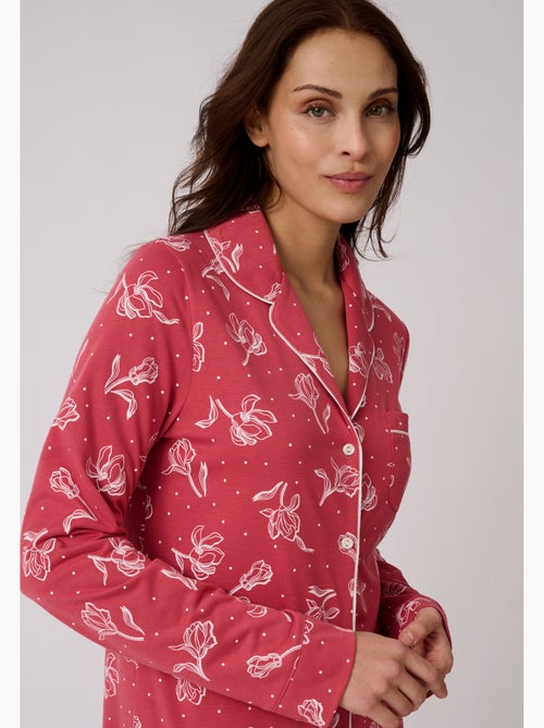 Chemise de nuit boutonnée Thermolactyl - Damart - Kiabi