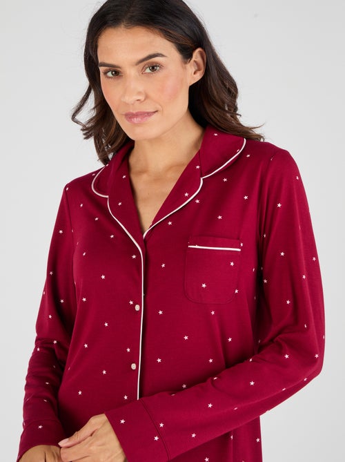Chemise de nuit boutonnée Thermolactyl - Damart - Kiabi