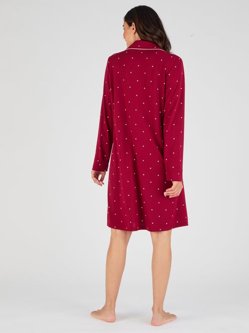 Chemise de nuit boutonnée Thermolactyl - Damart - Kiabi