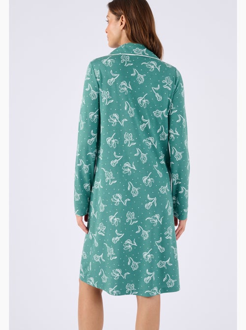 Chemise de nuit boutonnée Thermolactyl - Damart - Kiabi