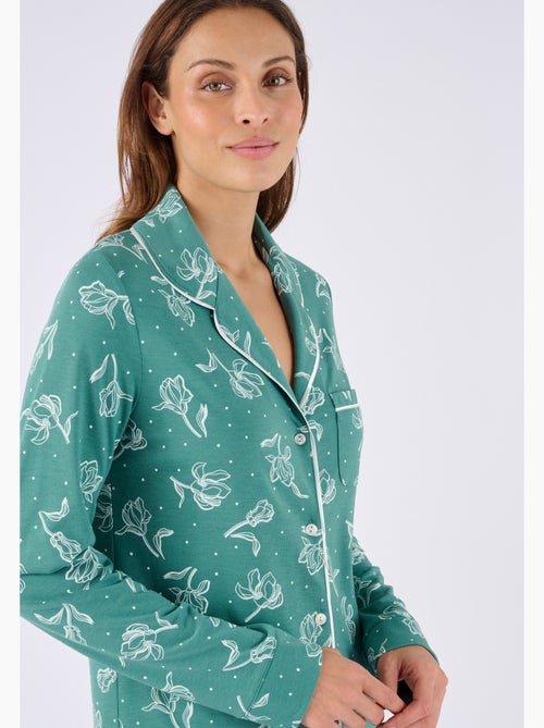Chemise de nuit boutonnée Thermolactyl - Damart - Kiabi