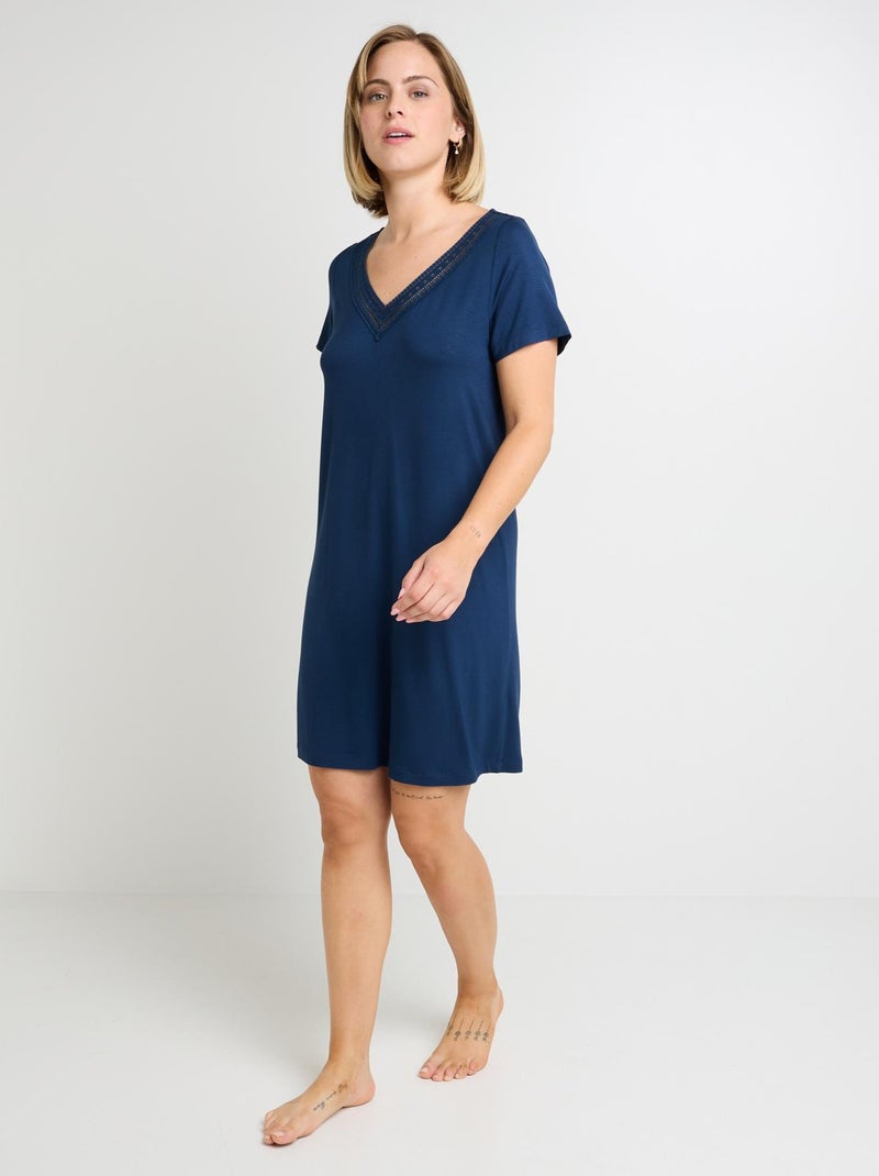 Chemise de nuit Camille - RougeGorge Lingerie Bleu marine - Kiabi