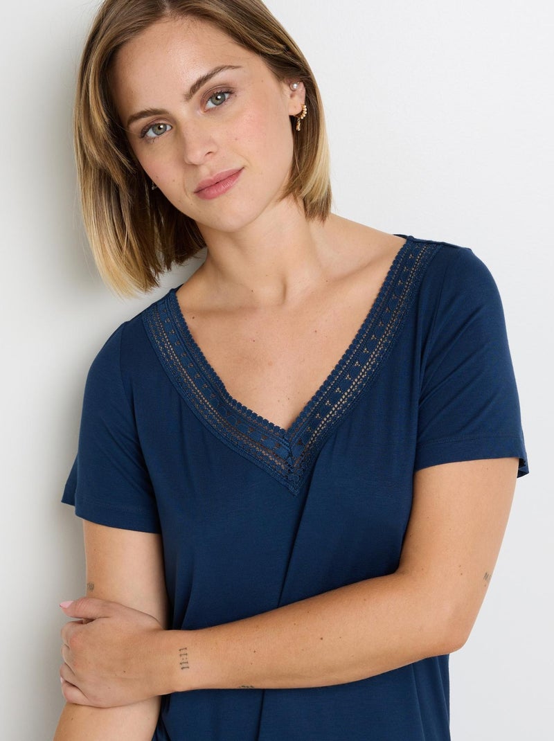 Chemise de nuit Camille - RougeGorge Lingerie Bleu marine - Kiabi