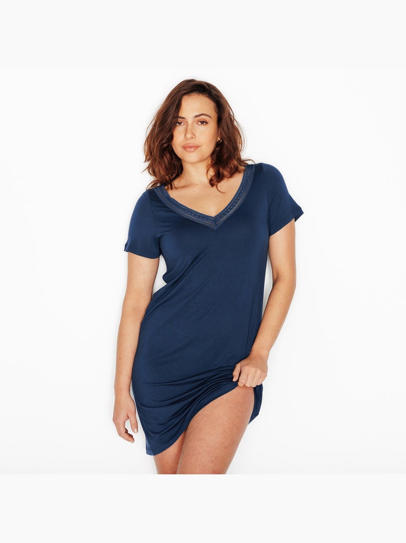 Chemise de nuit Camille - RougeGorge Lingerie Bleu marine - Kiabi