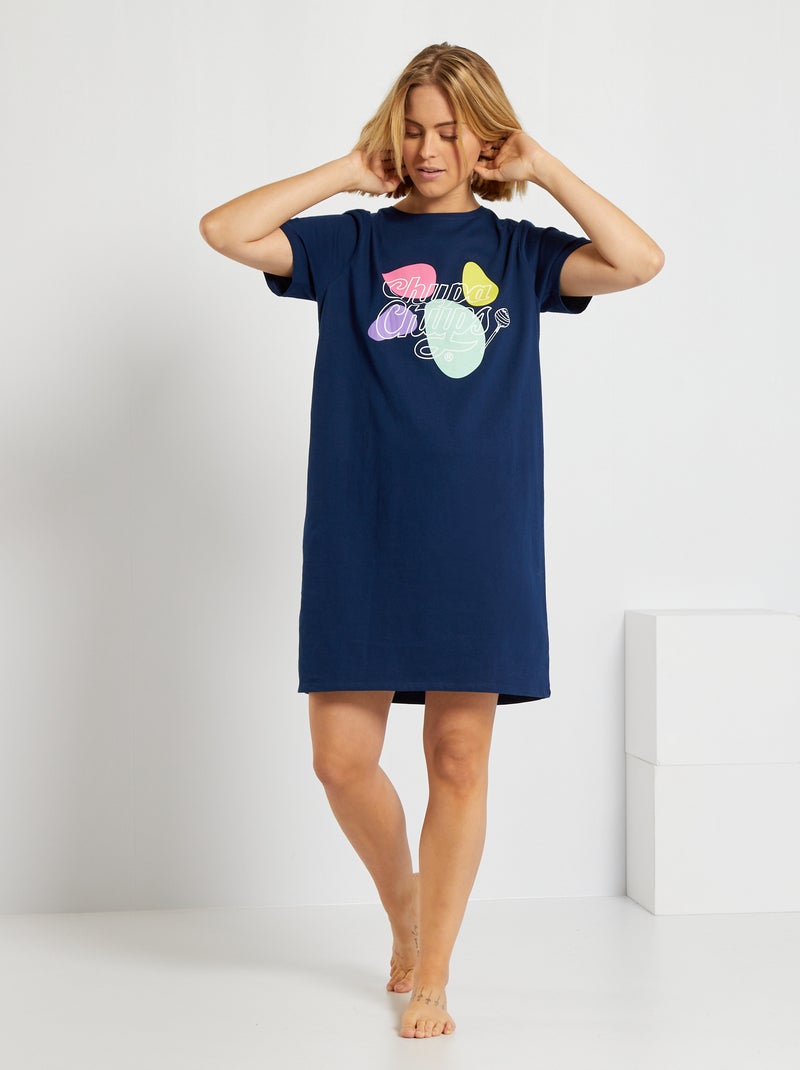 Chemise de nuit 'Chupa Chups' bleu marine - Kiabi