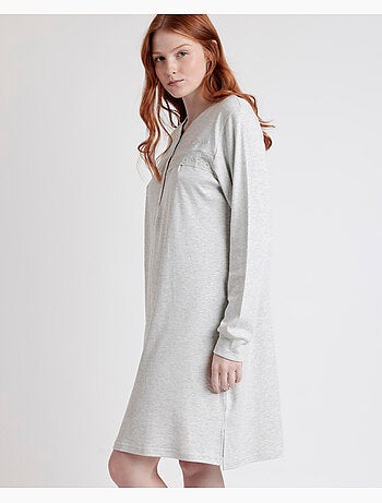 Chemise de nuit classique d'hiver à manches longues pour femme ADMAS CLASSIC