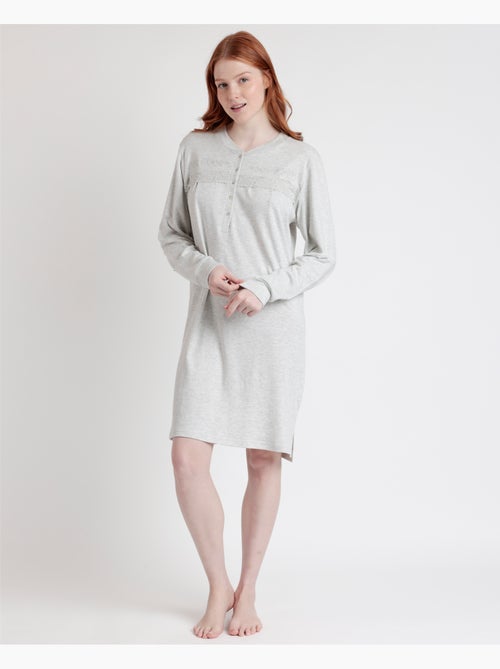 Chemise de nuit classique d'hiver à manches longues pour femme ADMAS CLASSIC - Kiabi Chemise de nuit classique d'hiver à manches longues pour femme ADMAS CLASSIC - Kiabi