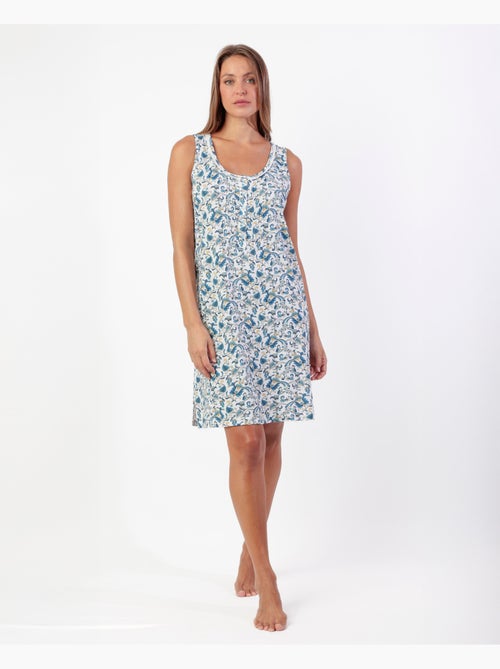Chemise de nuit classique sans manches en cachemire pour femme ADMAS CLASSIC - Kiabi Chemise de nuit classique sans manches en cachemire pour femme ADMAS CLASSIC - Kiabi