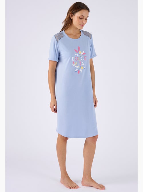 Chemise de nuit Climatyl dentelle - Damart - Kiabi