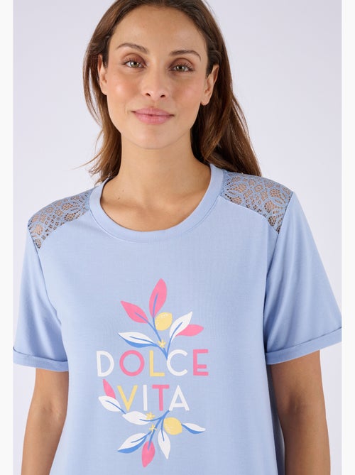 Chemise de nuit Climatyl dentelle - Damart - Kiabi