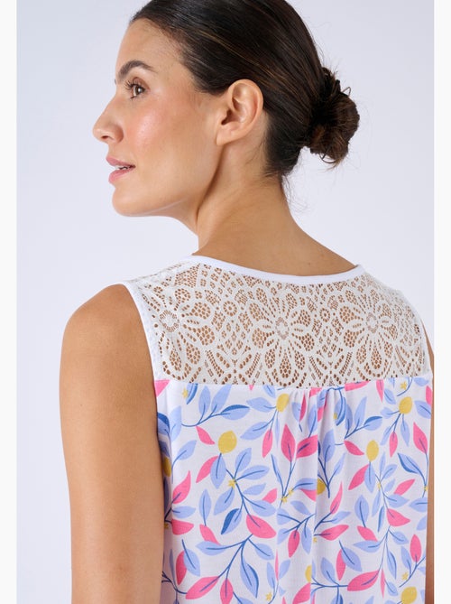 Chemise de nuit Climatyl dentelle - Damart - Kiabi