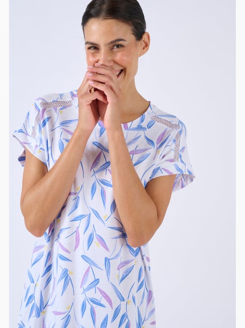 Chemise de nuit Climatyl en maille jersey - Damart - Kiabi
