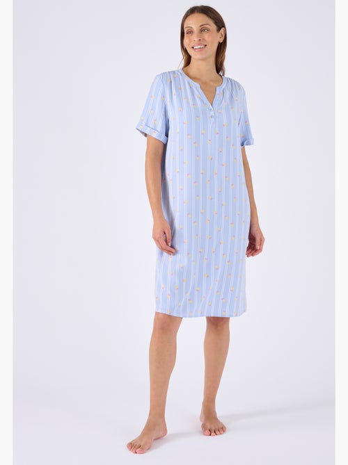 Chemise de nuit Climatyl en pure viscose - Damart - Kiabi