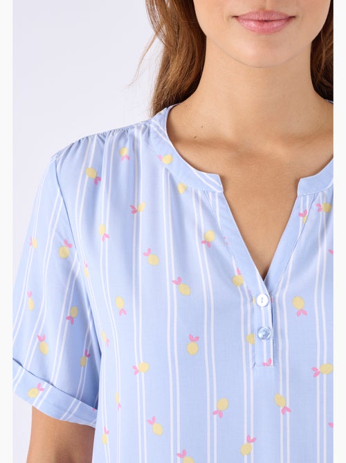 Chemise de nuit Climatyl en pure viscose - Damart - Kiabi