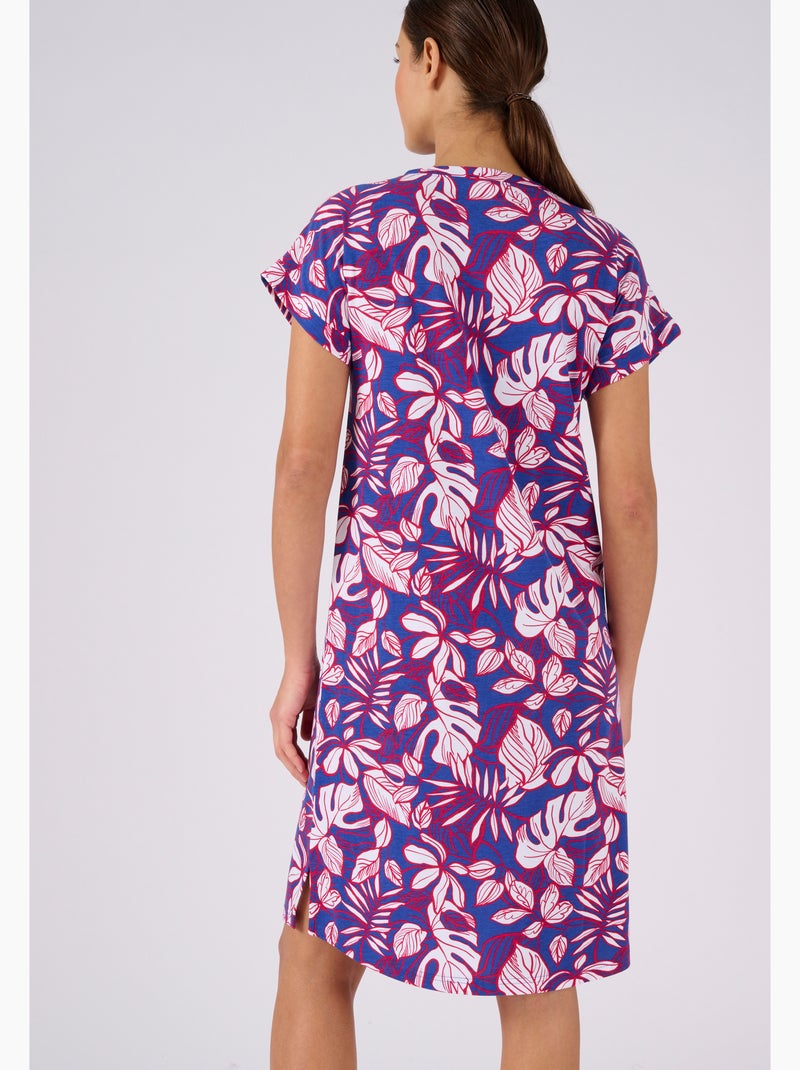 Chemise de nuit Climayl en maille jersey - Damart Rouge - Kiabi
