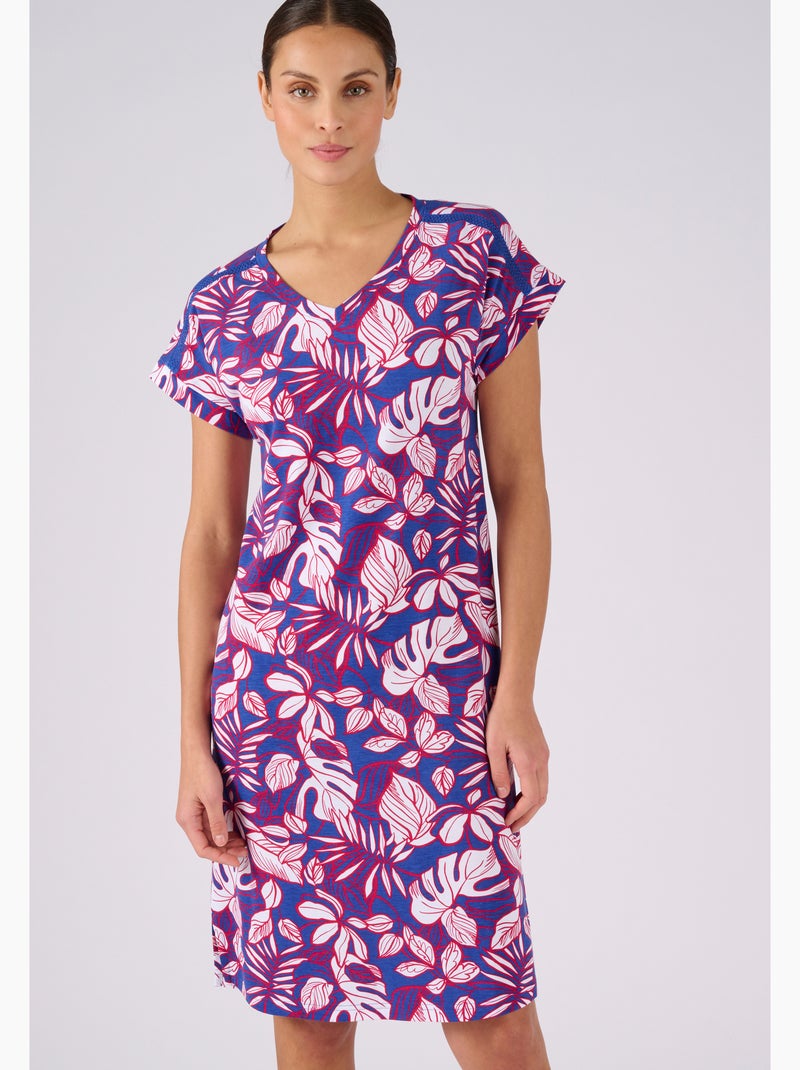 Chemise de nuit Climayl en maille jersey - Damart Rouge - Kiabi