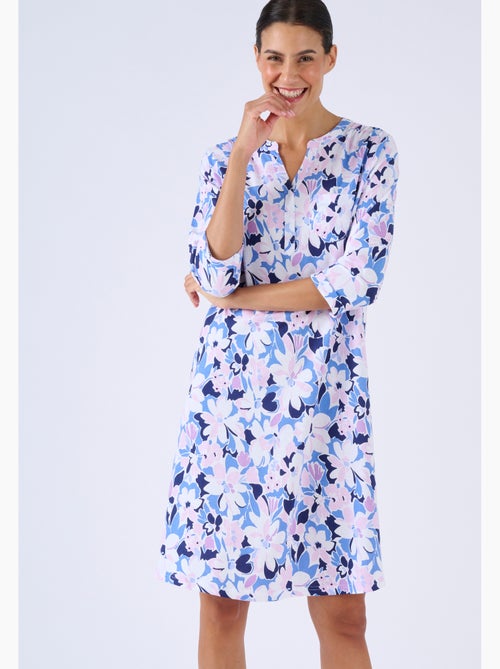Chemise de nuit col tunisien en pur coton - damart - Kiabi Chemise de nuit col tunisien en pur coton - damart - Kiabi
