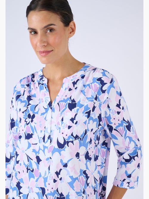 Chemise de nuit col tunisien en pur coton - damart - Kiabi Chemise de nuit col tunisien en pur coton - damart - Kiabi