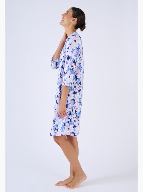 Chemise de nuit col tunisien en pur coton - damart - Kiabi Chemise de nuit col tunisien en pur coton - damart - Kiabi