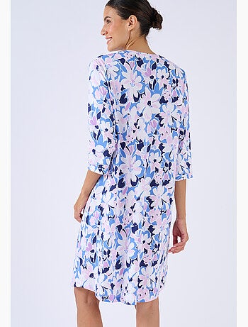 Chemise de nuit col tunisien en pur coton - Damart