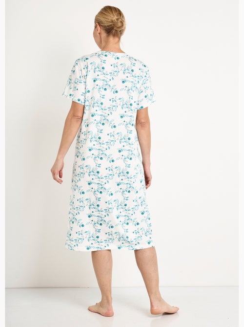Chemise de nuit confort mi longue imprimée - Kiabi