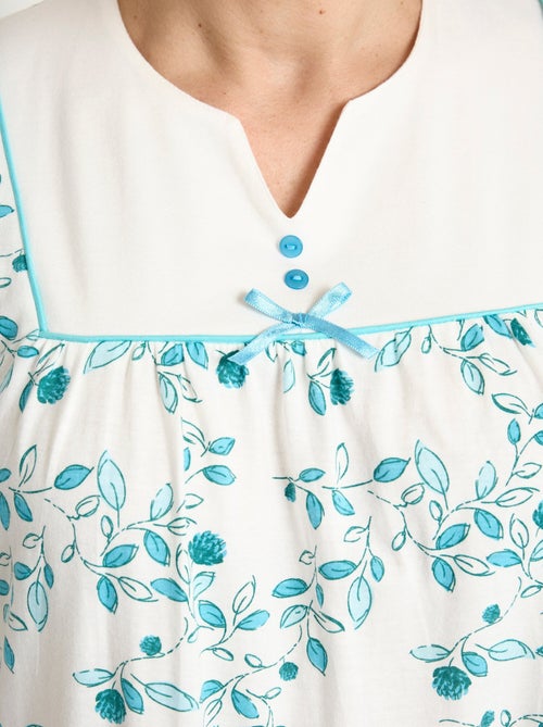 Chemise de nuit confort mi longue imprimée - Kiabi