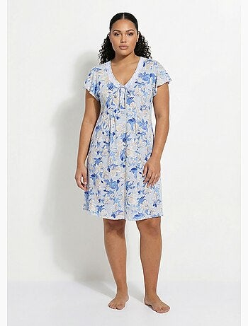 Chemise de nuit coton dentelle - Afibel