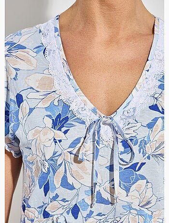 Chemise de nuit coton dentelle - Afibel