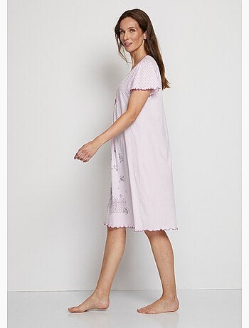 Chemise de nuit coton dentelle - Afibel