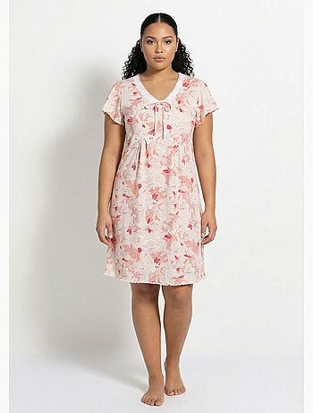 Chemise de nuit coton dentelle - Afibel