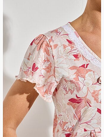 Chemise de nuit coton dentelle - Afibel
