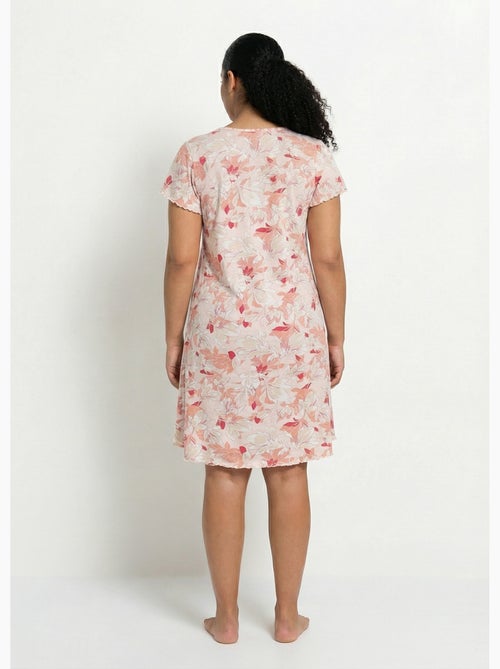 Chemise de nuit coton dentelle - Afibel - Kiabi
