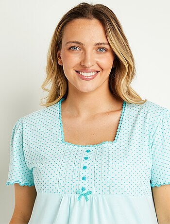 Chemise de nuit coton dentelle