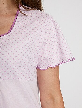 Chemise de nuit coton dentelle