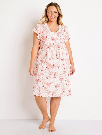 Chemise de nuit coton dentelle