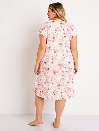 Chemise de nuit coton dentelle