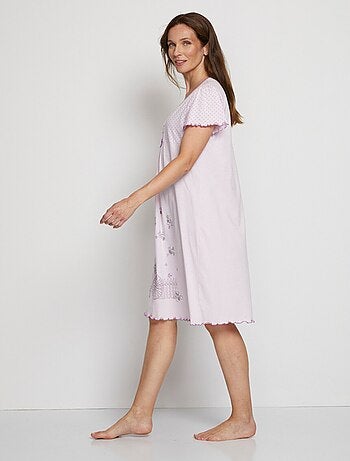 Chemise de nuit coton dentelle
