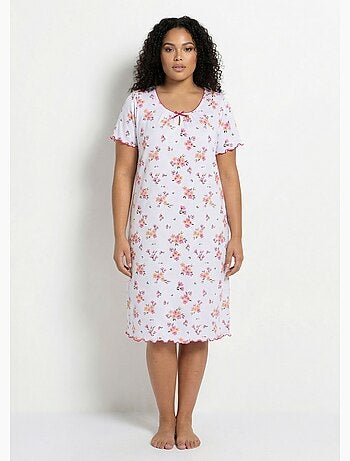 Chemise de nuit coton manches courtes - Afibel
